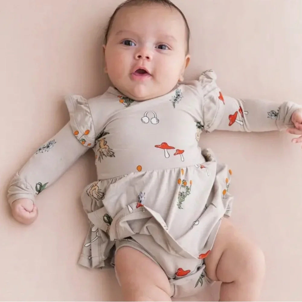 🧡$30 FLASH SALE🧡Kyte Baby Viscose Bamboo Harry Potter Herbology Skirt Onesie NWT - Picture 2 of 4